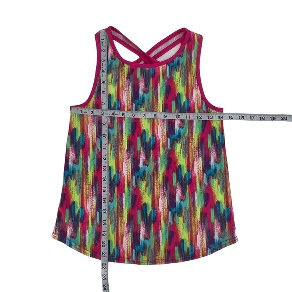 Skechers Active Pink Blue Geometric Tank Top Size 14/16 Girl’s - Picture 4 of 5